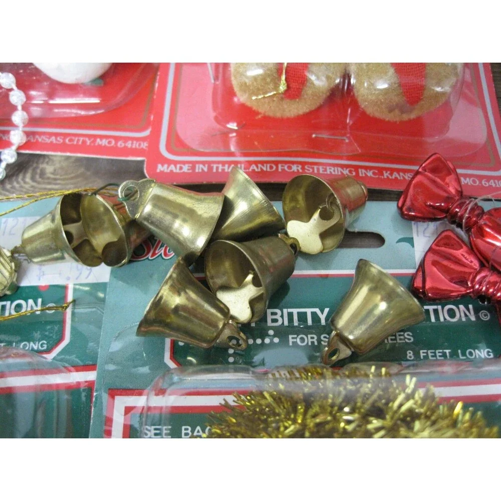 Huge Lot Sterling Itty Bitty Ornaments Tree Toppers Garland Mini Christmas Tree